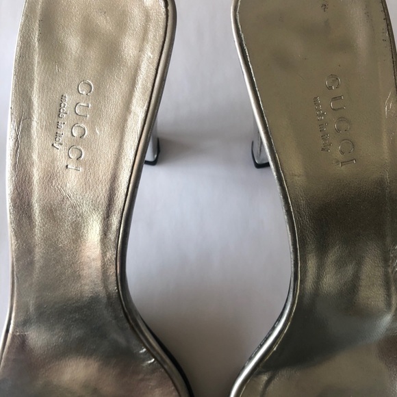 Vintage Gucci Silver Mule Sandals - Picture 2 of 9